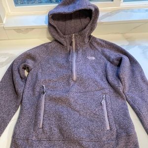 Lavender North Face Half Zip Fleece Hoodie
